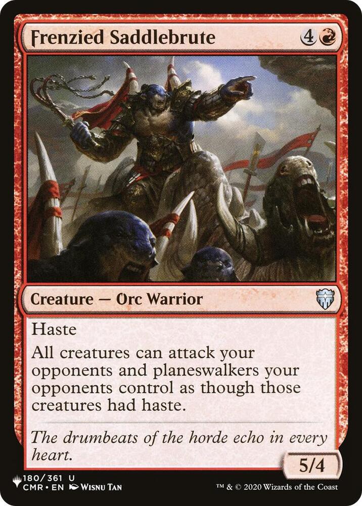Frenzied Saddlebrute 180/361 card from The List Reprints