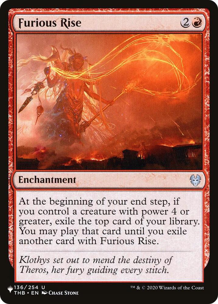 Furious Rise 136/254 card from The List Reprints