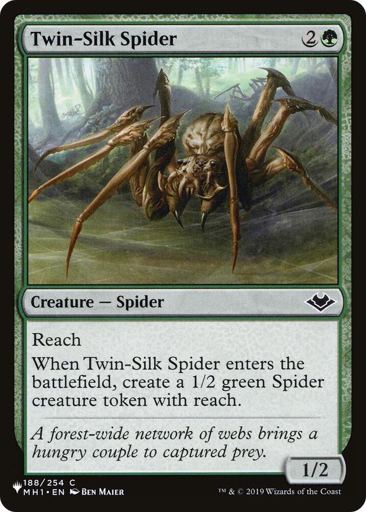 Twin-Silk Spider 188/254 card from The List Reprints
