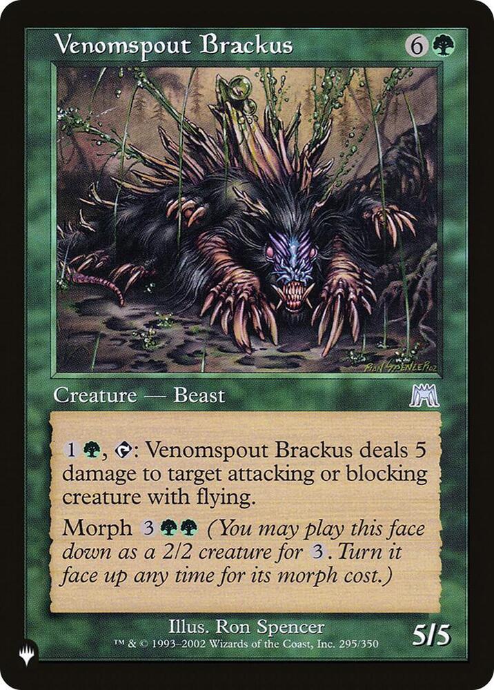 Venomspout Brackus 295/350 card from The List Reprints