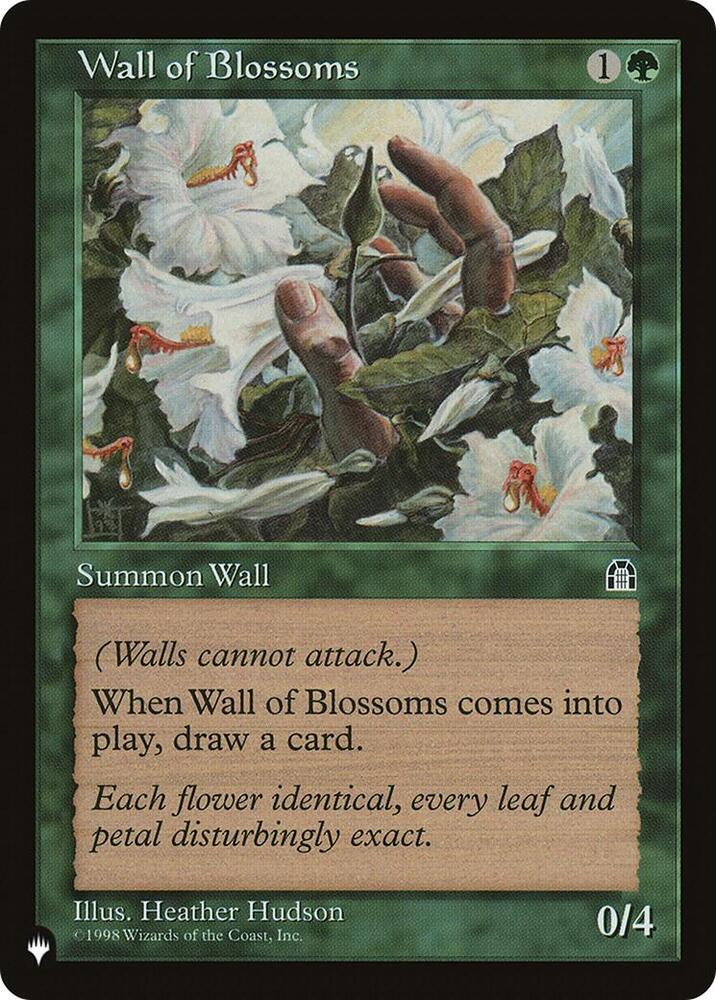 Wall of Blossoms card from The List Reprints