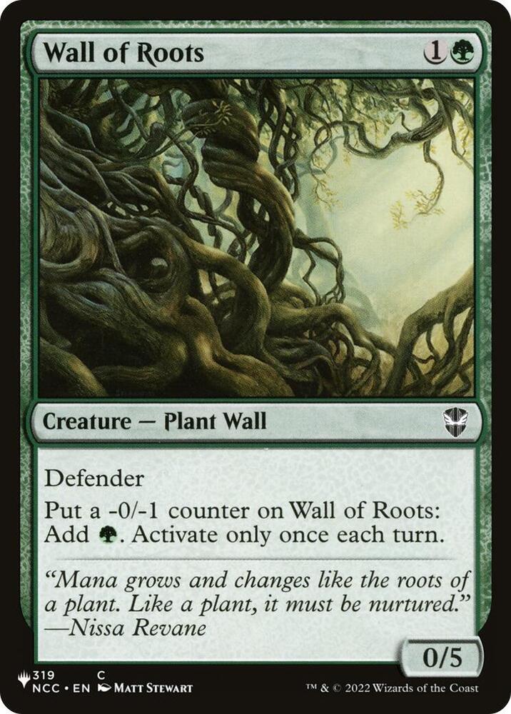 Wall of Roots 319/093 card from The List Reprints