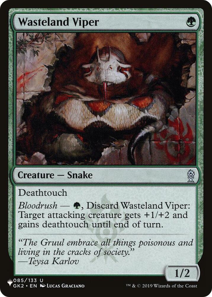 Wasteland Viper 085/133 card from The List Reprints