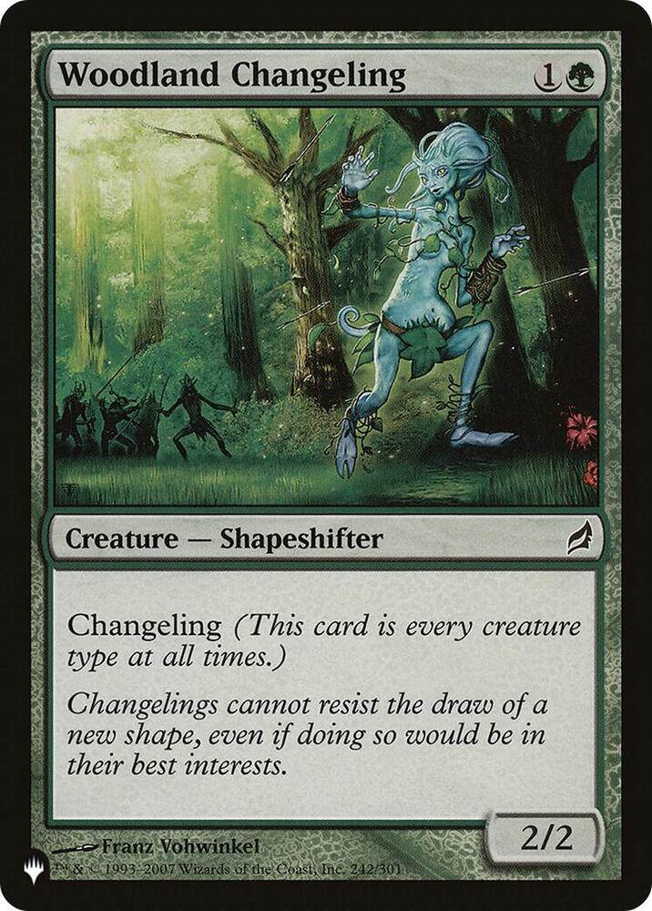 Woodland Changeling 242/301 card from The List Reprints