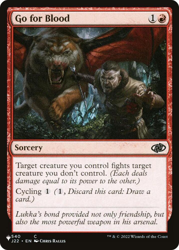 Go for Blood 540/051 card from The List Reprints