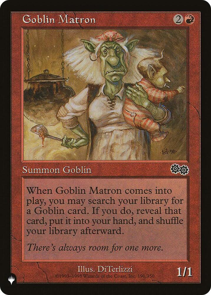 Goblin Matron (USG) 191/350 card from The List Reprints