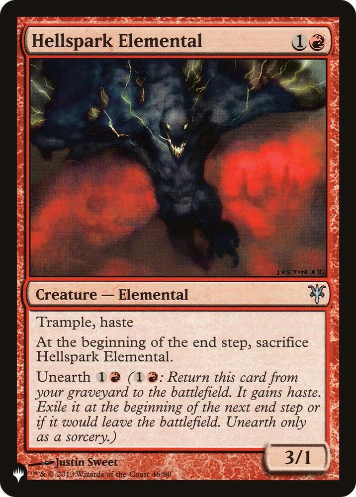 Hellspark Elemental 46/80 card from The List Reprints