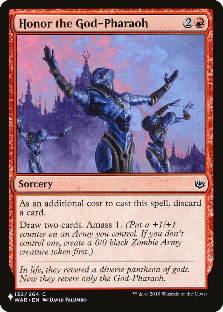 Honor the God-Pharaoh 132/264 card from The List Reprints