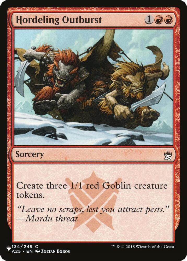 Hordeling Outburst 134/249 card from The List Reprints