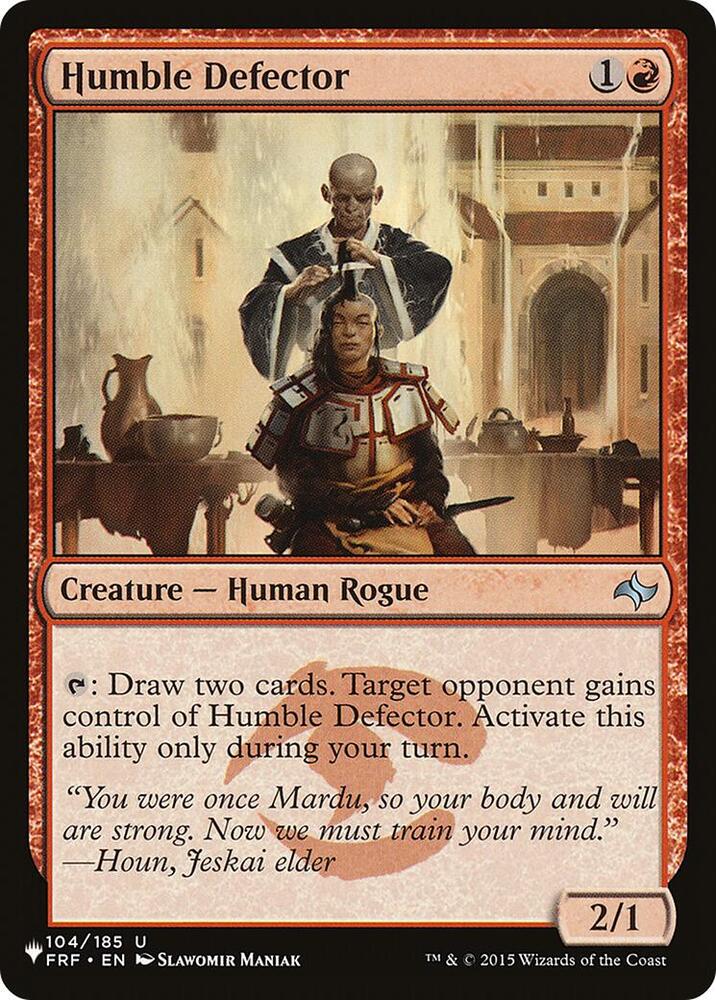 Humble Defector 104/185 card from The List Reprints