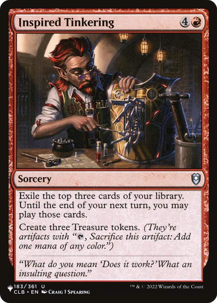 Inspired Tinkering 183/361 card from The List Reprints