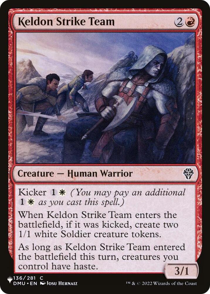 Keldon Strike Team 136/281 card from The List Reprints