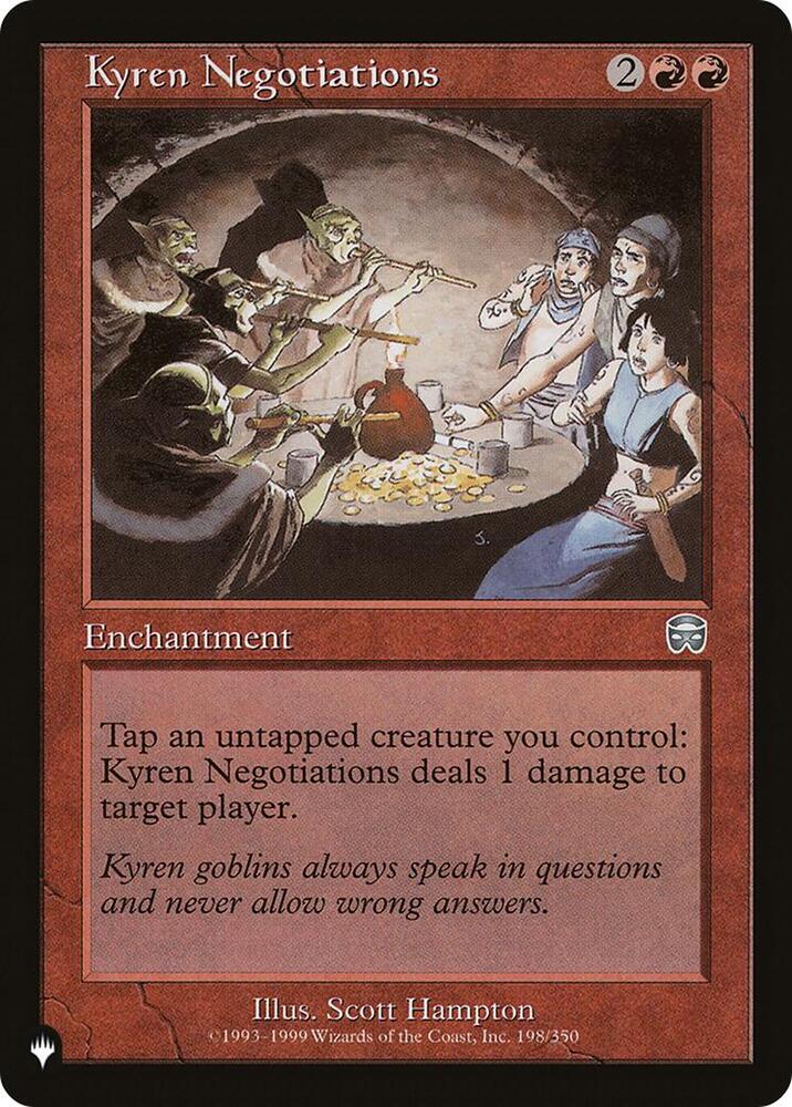 Kyren Negotiations 198/350 card from The List Reprints