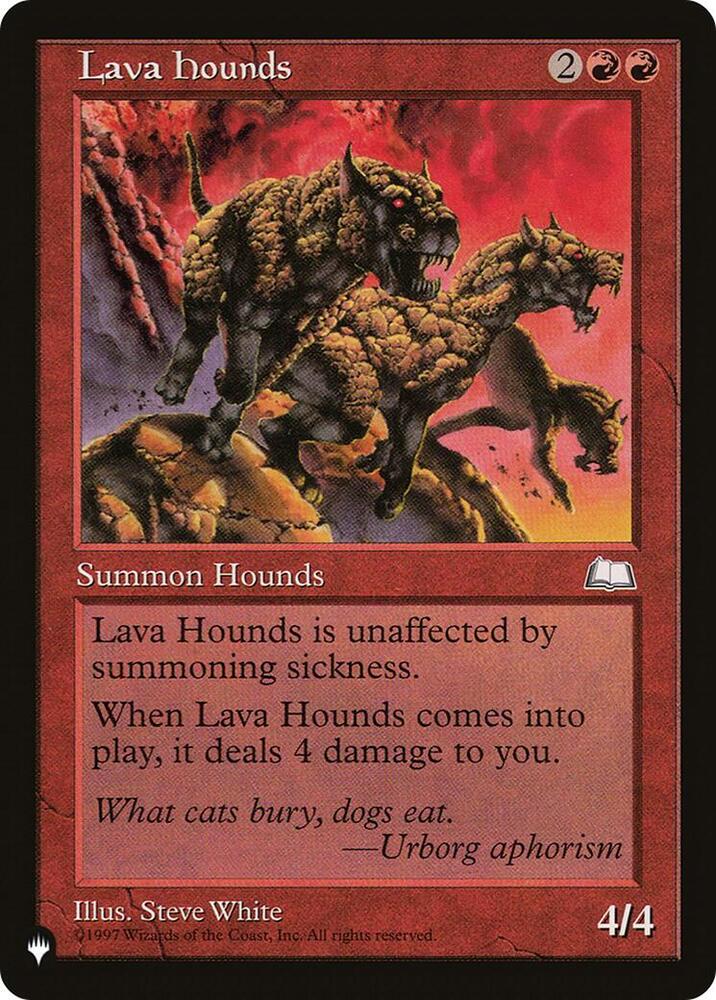 Lava Hounds card from The List Reprints