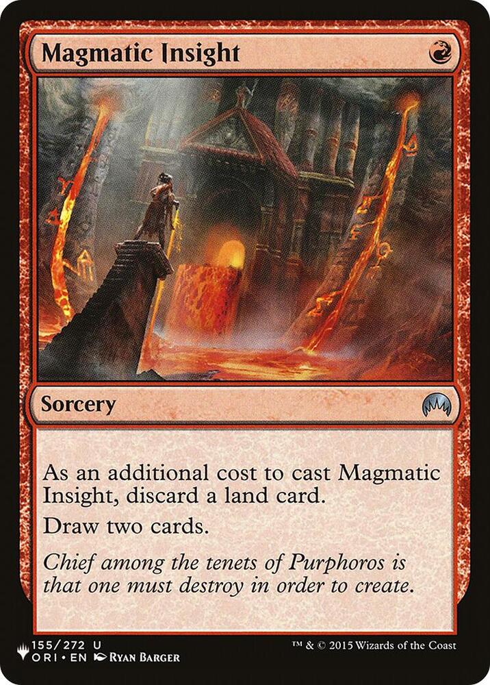Magmatic Insight 155/272 card from The List Reprints