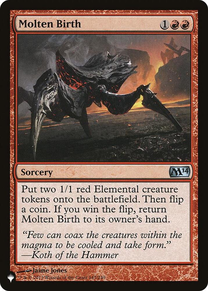 Molten Birth 147/249 card from The List Reprints