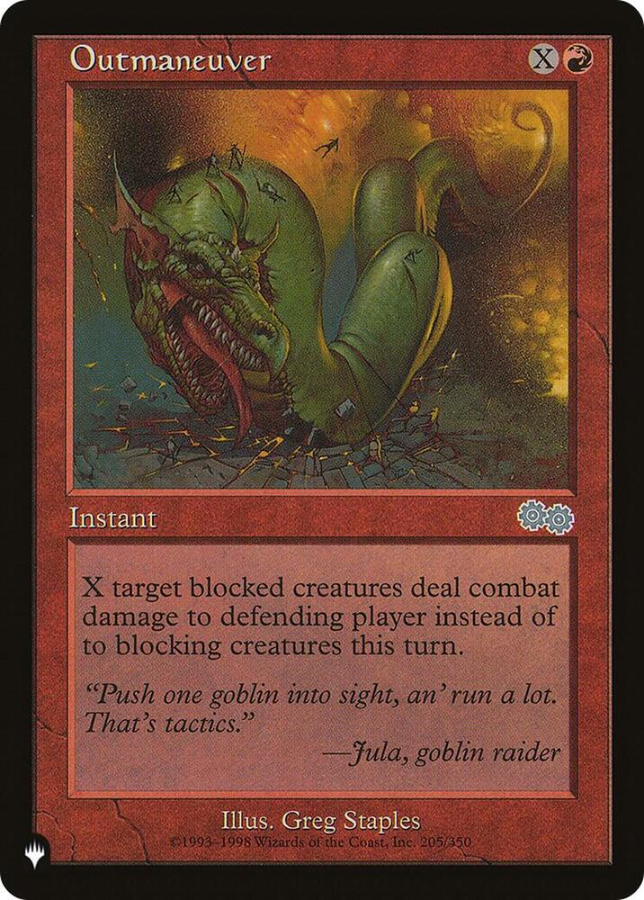 Outmaneuver 205/350 card from The List Reprints