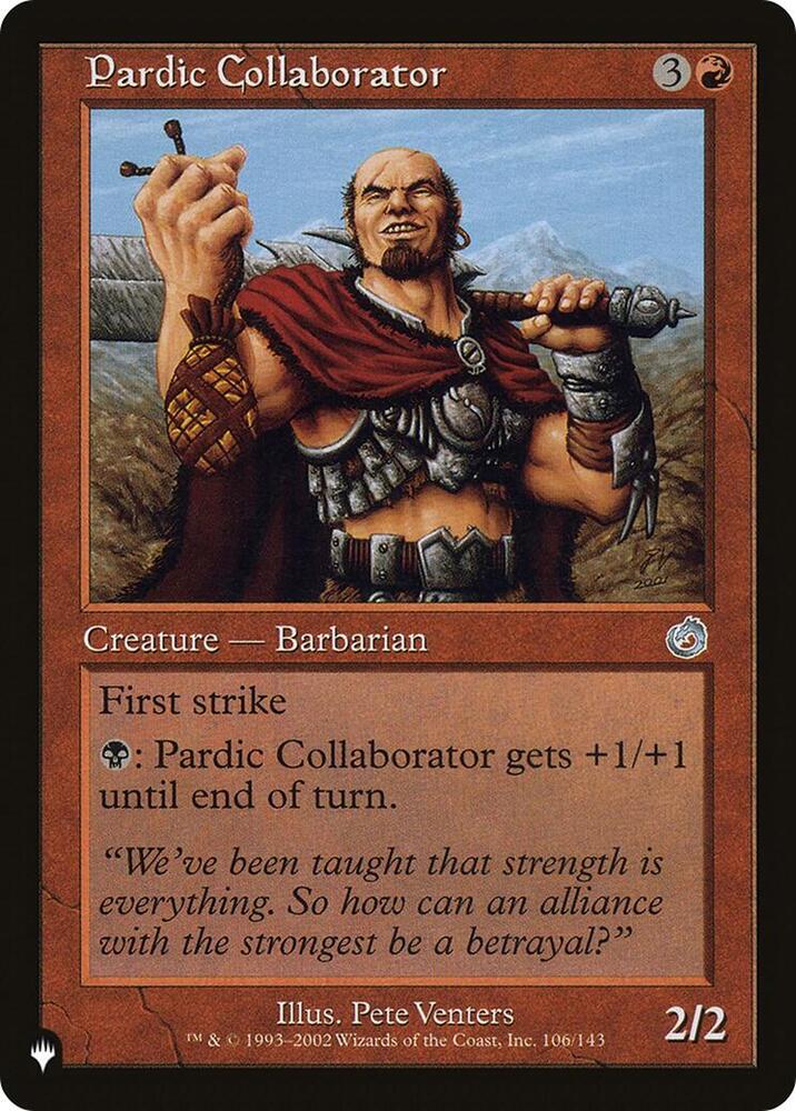 Pardic Collaborator 106/143 card from The List Reprints