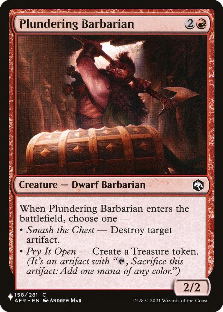 Plundering Barbarian 158/281 card from The List Reprints