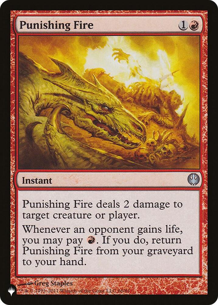 Punishing Fire 66/81 card from The List Reprints