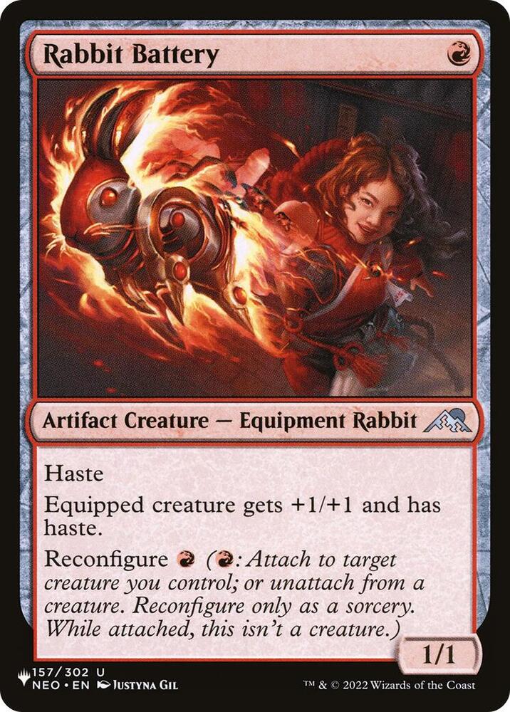 Rabbit Battery 157/302 card from The List Reprints