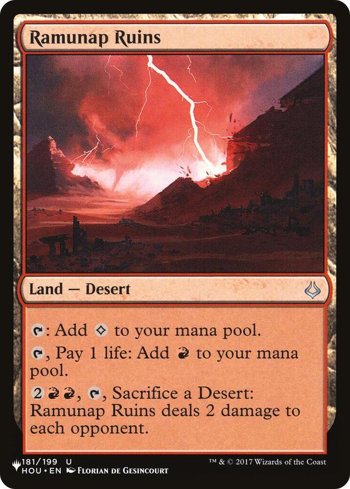 Ramunap Ruins 181/199 card from The List Reprints