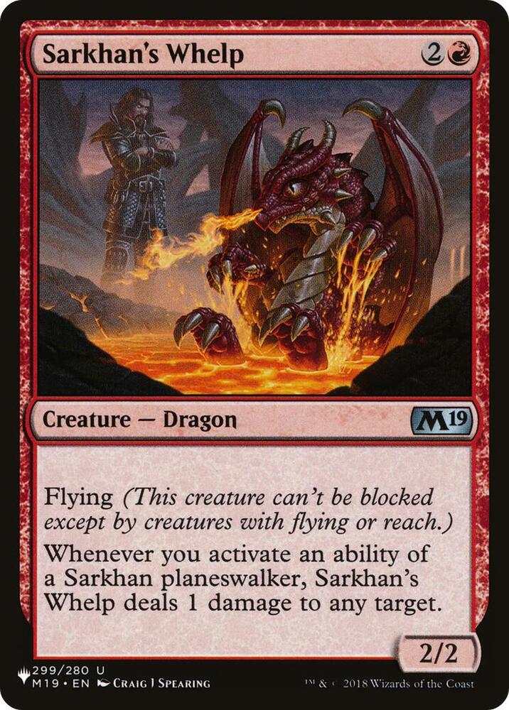 Sarkhan's Whelp 299/280 card from The List Reprints