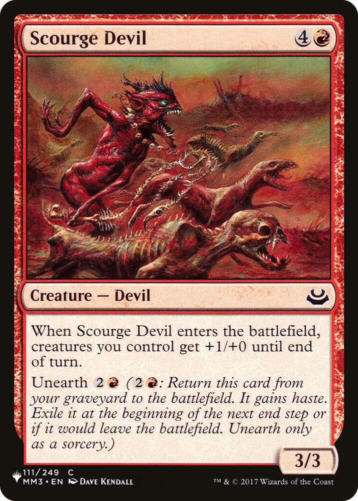 Scourge Devil 111/249 card from The List Reprints