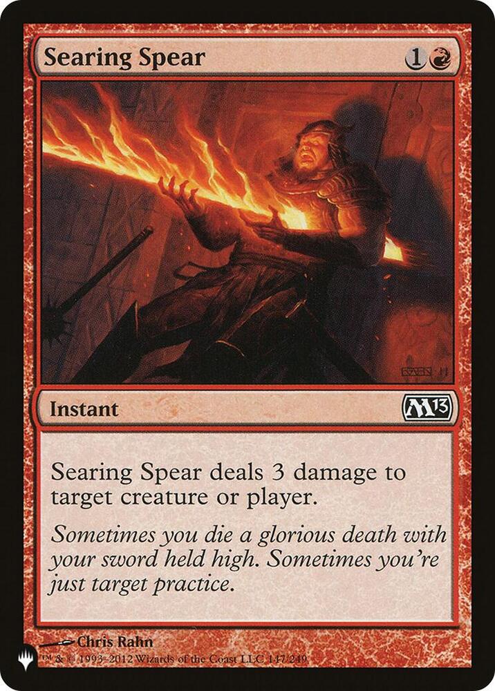 Searing Spear 147/249 card from The List Reprints