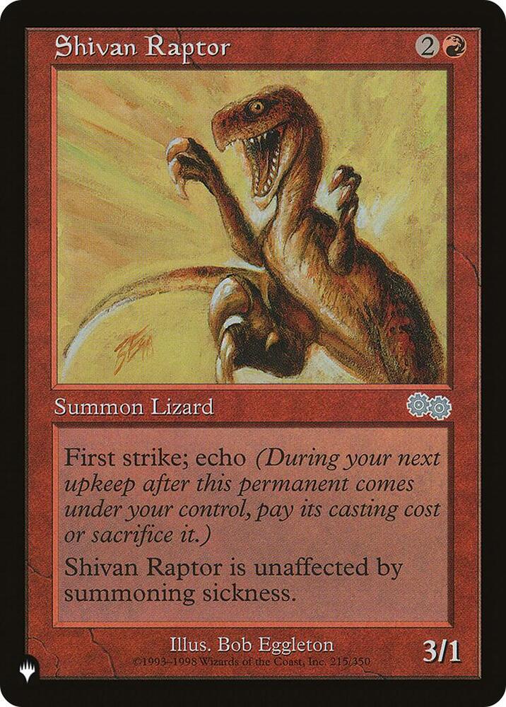 Shivan Raptor 215/350 card from The List Reprints
