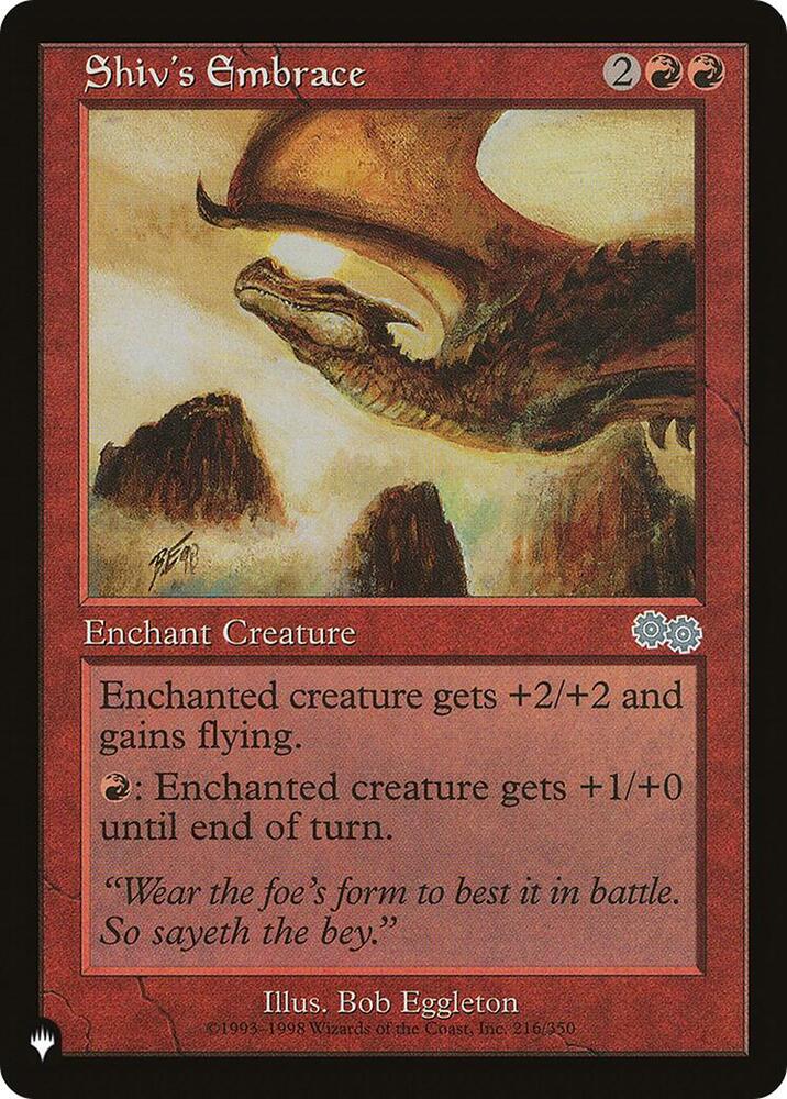 Shiv's Embrace 216/350 card from The List Reprints
