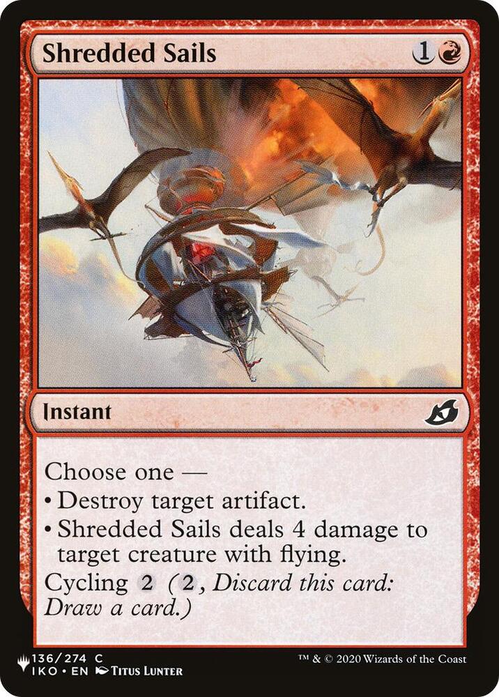 Shredded Sails 136/274 card from The List Reprints