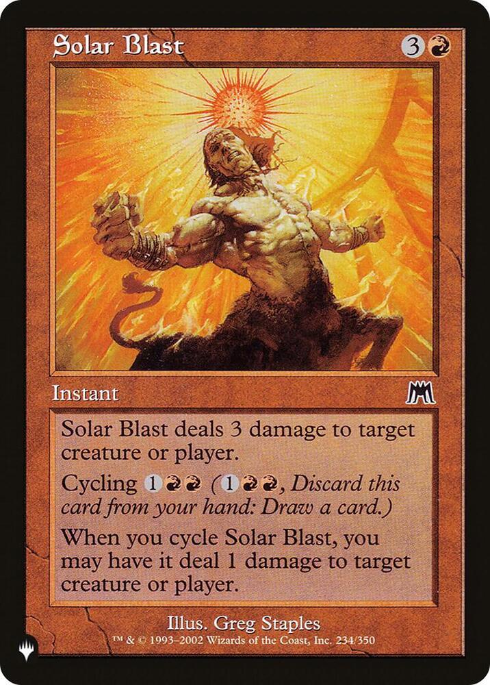 Solar Blast 234/350 card from The List Reprints
