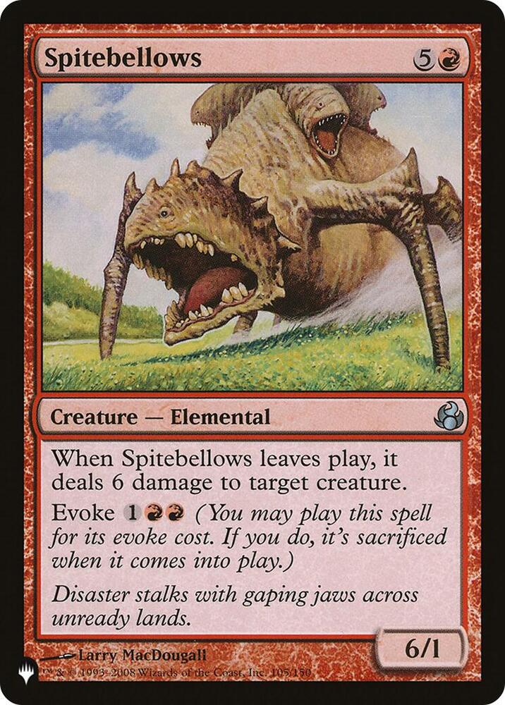 Spitebellows 105/150 card from The List Reprints