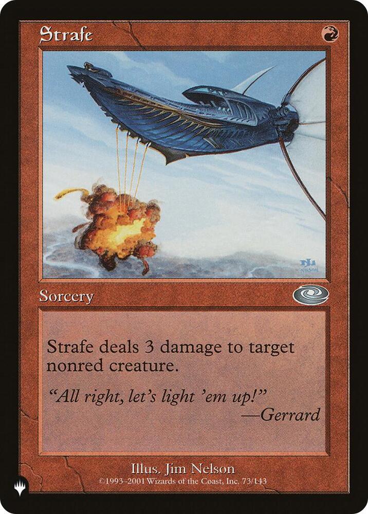 Strafe 73/143 card from The List Reprints