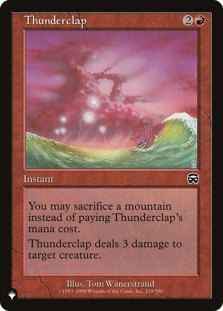 Thunderclap 219/350 card from The List Reprints