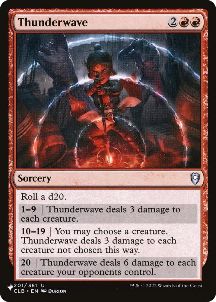 Thunderwave 201/361 card from The List Reprints