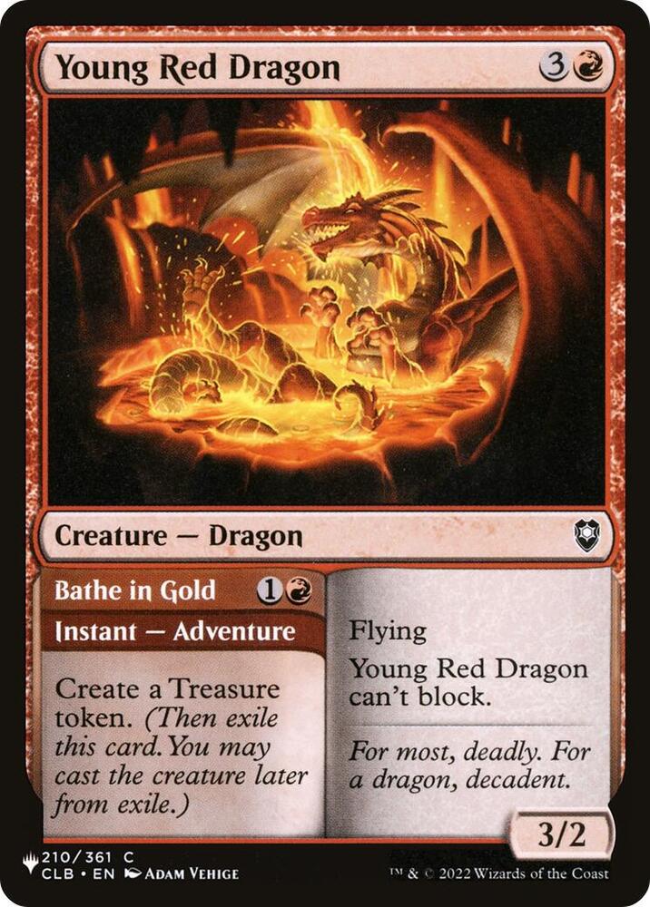 Young Red Dragon 210/361 card from The List Reprints