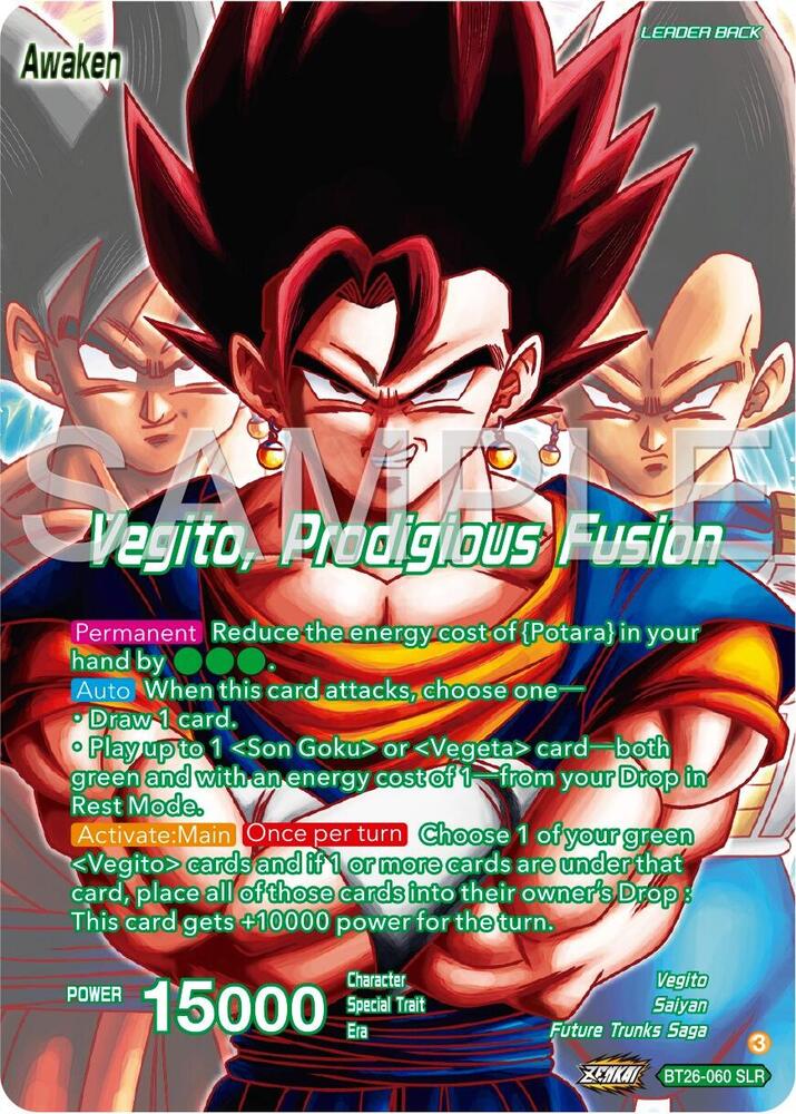 Son Goku & Vegeta // Vegito, Prodigious Fusion (Alternate Art) BT26-060 card from Ultimate Advent
