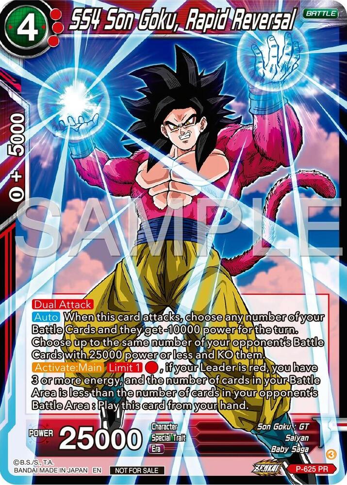 SS4 Son Goku, Rapid Reversal (Zenkai Series Tournament Pack Vol.9) P-625 card from Promotion Cards