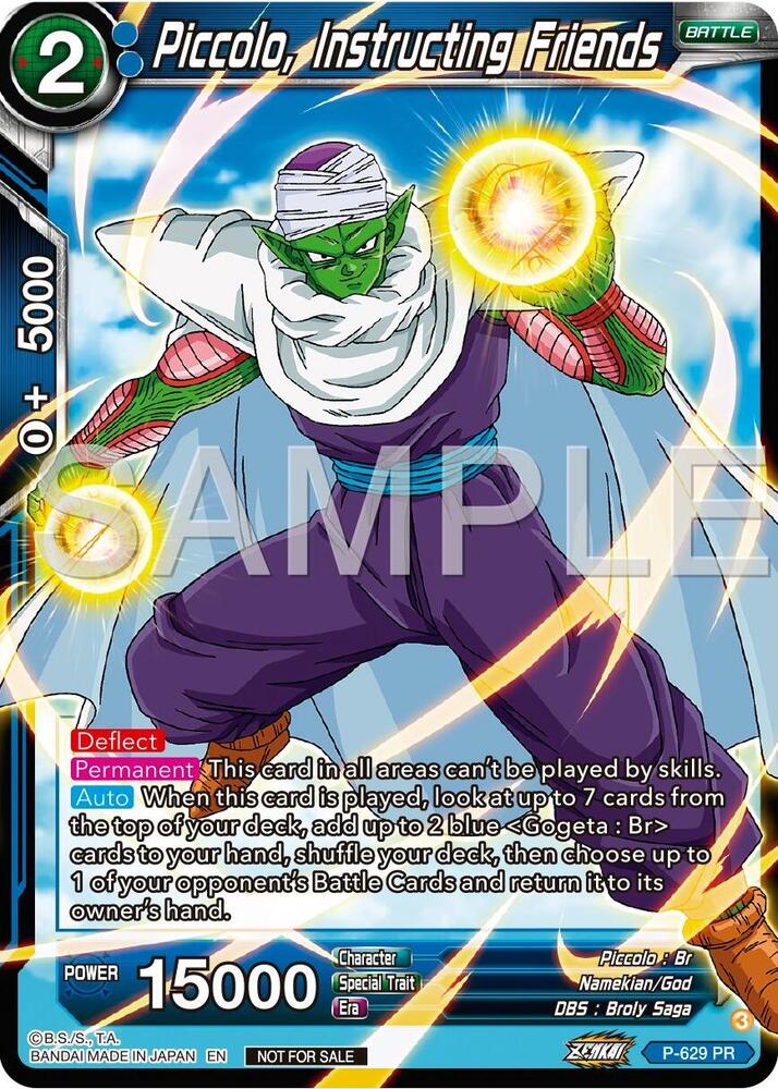 Piccolo, Instructing Friends (Zenkai Series Tournament Pack Vol.9) P-629 card from Promotion Cards
