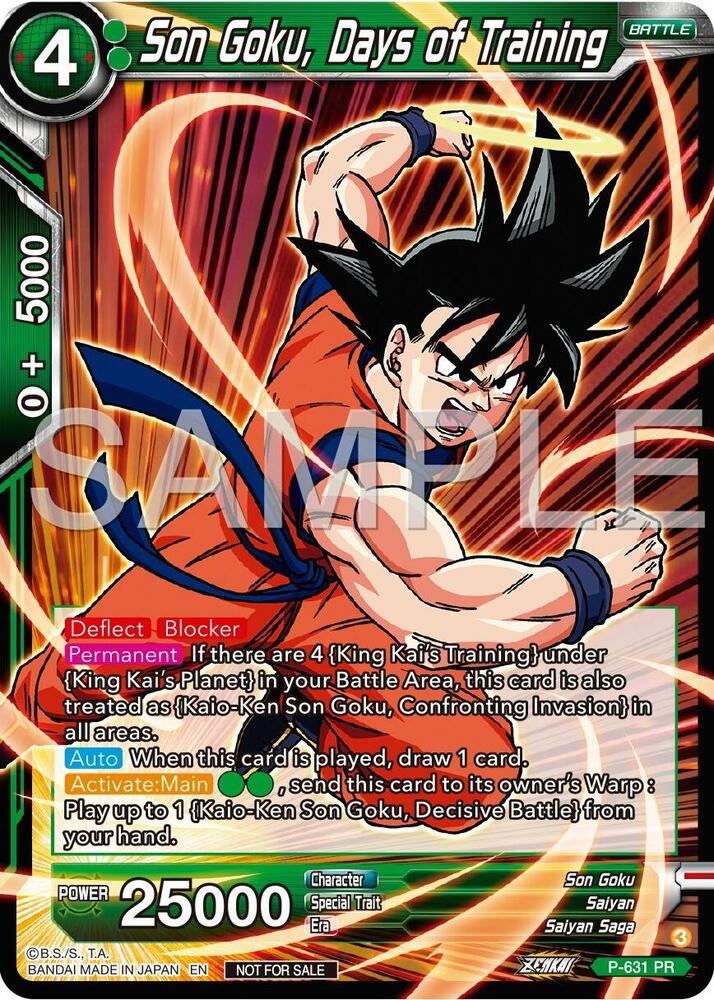 Son Goku, Days of Training (Zenkai Series Tournament Pack Vol.9) P-631 card from Promotion Cards