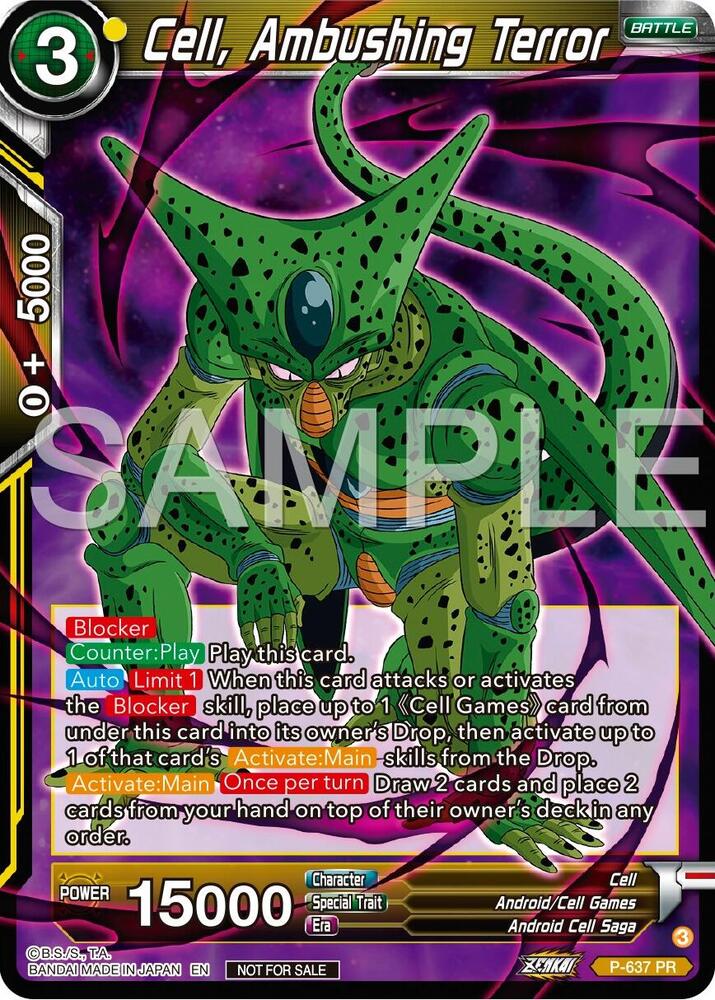 Cell, Ambushing Terror (Zenkai Series Tournament Pack Vol.9) P-637 card from Promotion Cards
