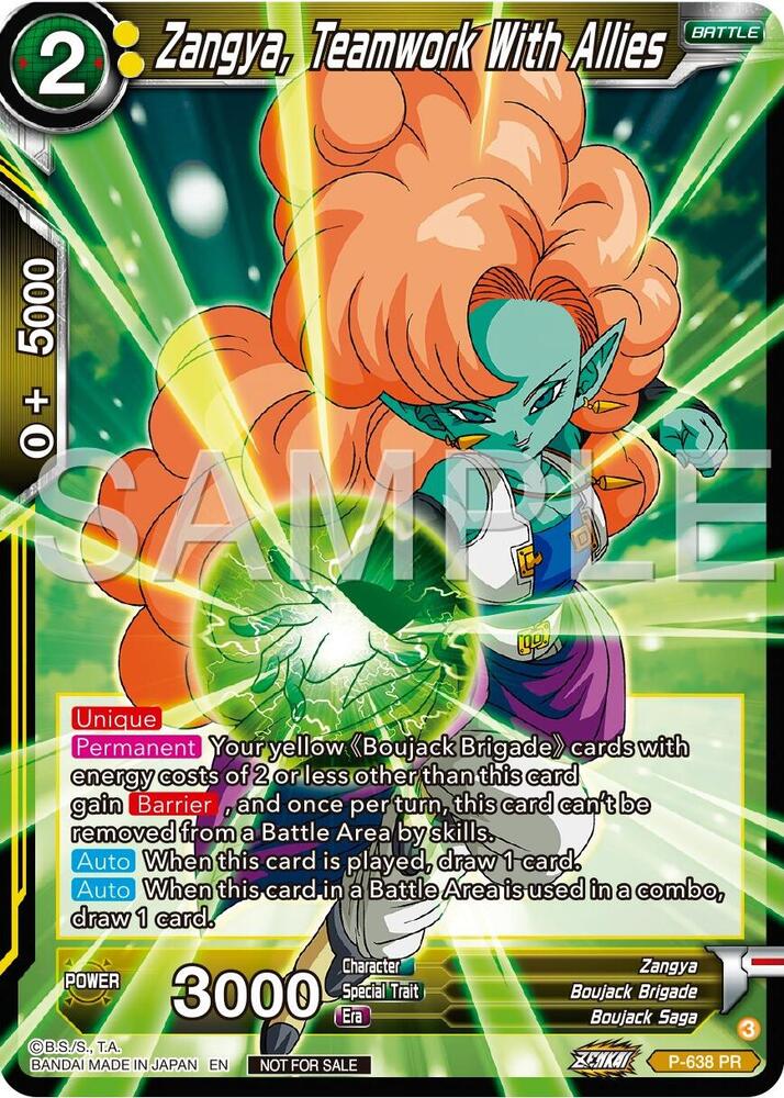 Zangya, Teamwork With Allies (Zenkai Series Tournament Pack Vol.9) P-638 card from Promotion Cards