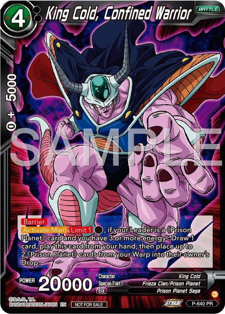 King Cold, Confined Warrior (Zenkai Series Tournament Pack Vol.9) P-640 card from Promotion Cards