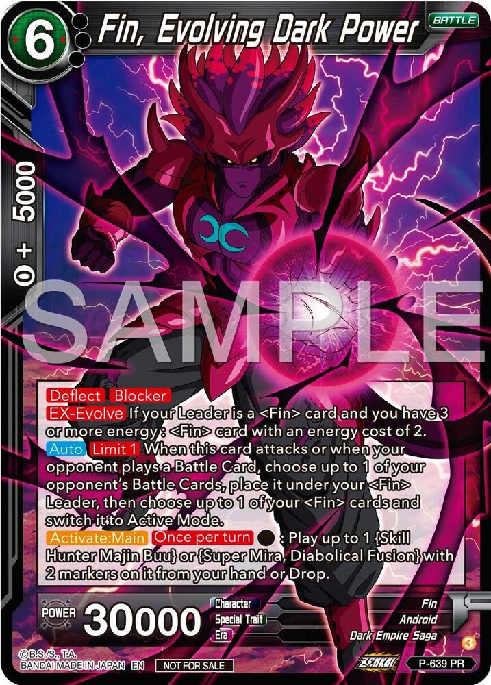 Fin, Evolving Dark Power (Zenkai Series Tournament Pack Vol.9) P-639 card from Promotion Cards