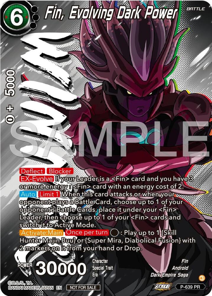 Fin, Evolving Dark Power (Zenkai Series Tournament Pack Vol.9) (Winner) P-639 card from Promotion Cards