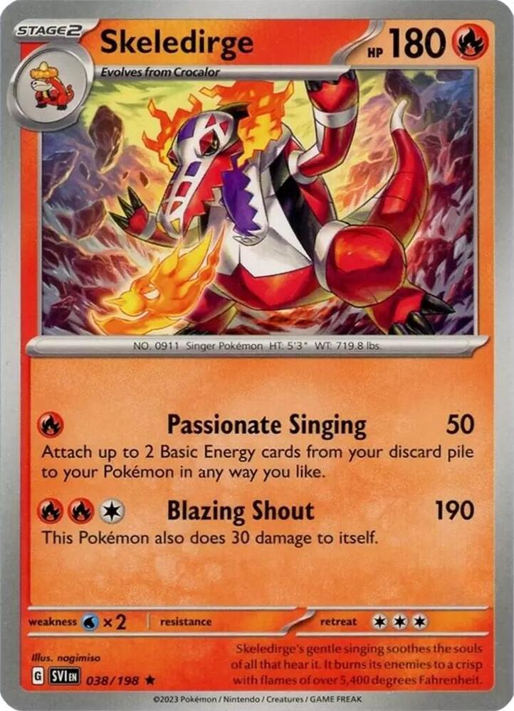 Skeledirge 038/198 card from Deck Exclusives