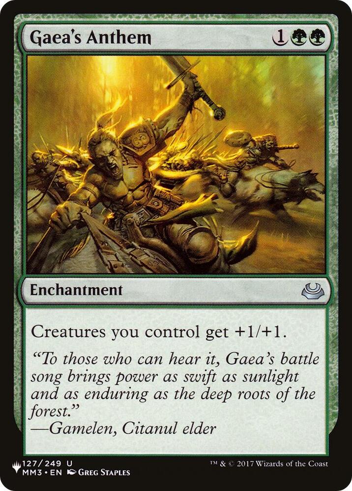 Gaea's Anthem (MM3) 127/249 card from The List Reprints
