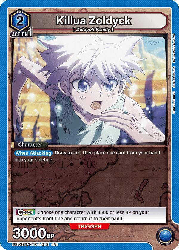 Killua Zoldyck UE02BT/HTR-1-018 card from UE02BT: HUNTER X HUNTER
